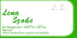 lena szoke business card